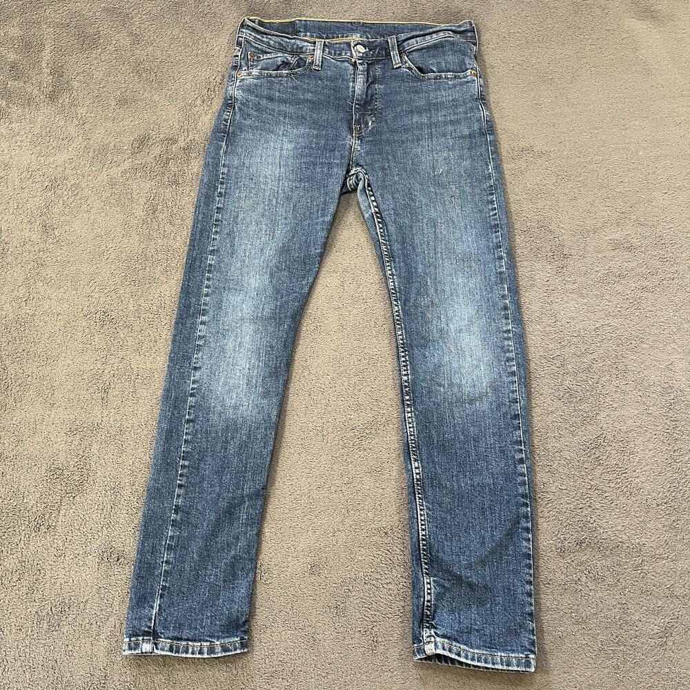 Levi's 510 Medium Wash Blue Denim Straight Leg Slim Fit Jeans Men's Size 31x30